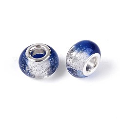 Прозрачные европейские бусины-рондель из смолы&nbsp;RESI-N044-02C