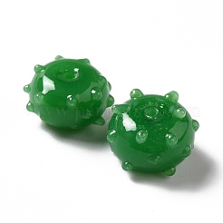 Ручной работы ухабистым Шарики Lampwork&nbsp;LAMP-E023-06E