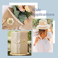 24 шт. 6 стиля цветочные украшения из мешковины аксессуары&nbsp;DIY-CJ0003-14