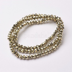 Стеклянные бусины с гальваническим покрытием &nbsp;EGLA-F124-FP-01