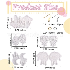 5шт тема Хэллоуина diy кулон силиконовые Молды&nbsp;DIY-SZ0006-39