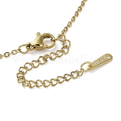 Прямоугольное ожерелье из нержавеющей стали 304 с черной эмалью и подвеской в виде созвездия&nbsp;NJEW-I128-01L