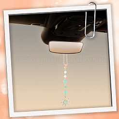 3 шт. 3-х цветные подвесные украшения в виде солнца из цинкового сплава&nbsp;AJEW-SC0031-24