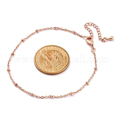 Латунные спутниковые цепи браслеты для женщин&nbsp;BJEW-G735-19RG