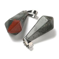 Остроконечные подвески из натурального африканского кровавого камня&nbsp;G-B127-15P-05