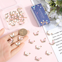 32 шт. 2-х цветные подвески со стразами из сплава и эмали&nbsp;ENAM-SC0005-54