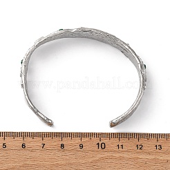 Браслеты-манжеты из нержавеющей стали 304 со стразами для женщин&nbsp;BJEW-R026-01P