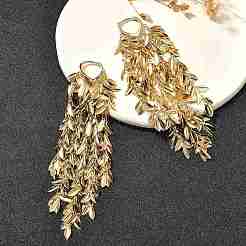 Латунные серьги обруча&nbsp;LS-EJEW-Q013-01G