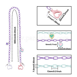 4шт 4 цвета цепочки для очков&nbsp;AJEW-BY0001-03