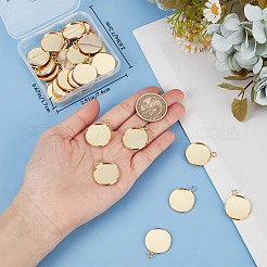 40 шт. подвеска-кабошон из нержавеющей стали 304&nbsp;STAS-BBC0006-24B-G