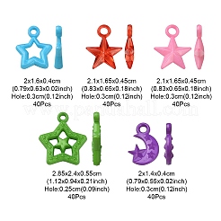 200шт 5 стиля непрозрачные акриловые подвески&nbsp;MACR-YW0002-60