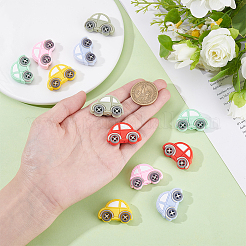 12шт 6 цвета силиконовые фокусные бусины&nbsp;SIL-ME0001-05