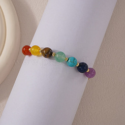 Браслеты из круглых бусин с натуральным тигровым глазом&nbsp;WD1381