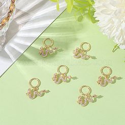 6 шт. Латунные подвески с микропаве&nbsp;KK-BBC0018-93