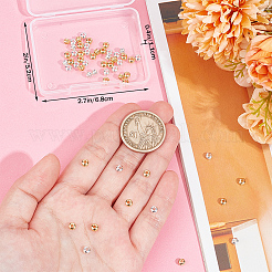 80шт 2 цвета латунные бусины&nbsp;KK-BBC0013-05