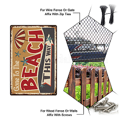 Старинный металлический оловянный знак&nbsp;AJEW-WH0189-448