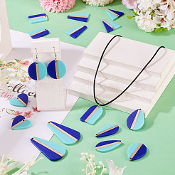 20 шт. подвески из непрозрачной смолы и натурального дерева в двух стилях&nbsp;RESI-TA0004-62