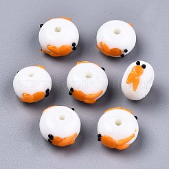 Ручной работы ухабистым Шарики Lampwork&nbsp;LS-LAMP-S194-004E