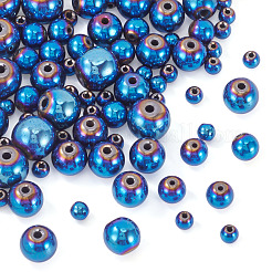 100 шт. 4 стиля гальванизированных синтетических немагнитных гематитовых бусин&nbsp;G-TA0002-90