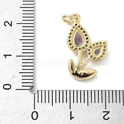 Латунные микро проложить кубического циркония подвески&nbsp;KK-K368-61G