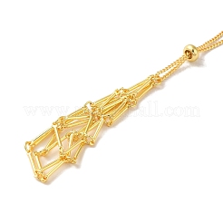 Изготовление ожерелья из латуни в стиле макраме для изготовления самородков из драгоценных камней&nbsp;KK-M285-02A-G