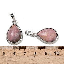 Природные подвески родонит&nbsp;G-L512-C08-A