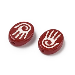 Выпечка окрашенные стеклянные бусины&nbsp;LAMP-D003-06F