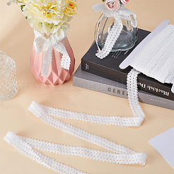 20 м полиэстеровая эластичная кружевная лента с оборками&nbsp;OCOR-GF0003-37F