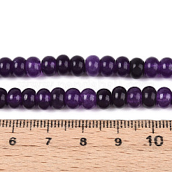 Окрашенные природные белый нефрит бисер пряди&nbsp;G-T139-59A-03