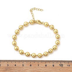 Браслеты из латуни с шариковой цепочкой для женщин&nbsp;X-BJEW-G676-01C-G