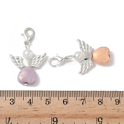 Подвесные украшения из акрила в форме сердца в виде ангела&nbsp;HJEW-XCP0001-28