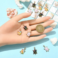 12шт 3 цвета сплава эмалевые подвески&nbsp;ENAM-YW0005-80