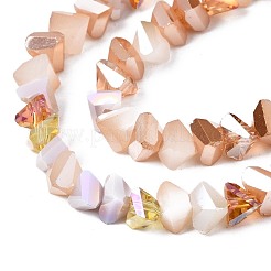 Стеклянные бусины с гальваническим покрытием &nbsp;EGLA-N002-06H