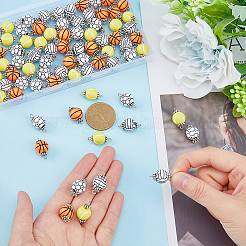 80 шт. 4 стиля акриловых шармовых соединителей&nbsp;FIND-HY0001-66