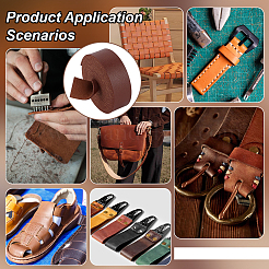 2.5 м односторонние ленты из искусственной кожи личи&nbsp;SRIB-WH0011-269B