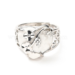 Регулируемые кольца из натурального говлита&nbsp;RJEW-P043-03P-10