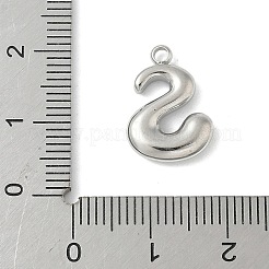 Подвески с инициалами из нержавеющей стали 304&nbsp;STAS-S186-12S-P