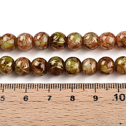 Выпечка окрашенные стеклянные бусины пряди&nbsp;DGLA-N003-8mm-B11