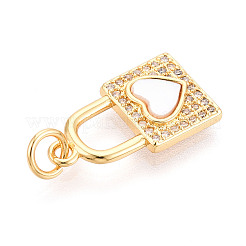 Латунные микропаве прозрачные подвески с фианитом&nbsp;KK-N268-17G