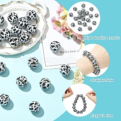 20 шт. Непрозрачные акриловые бусины&nbsp;MACR-YW0004-37