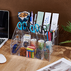4-уровневая прозрачная акриловая подставка для ручек&nbsp;AJEW-WH0609-334