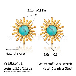 Серьги-гвоздики из нержавеющей стали 304 в форме цветка&nbsp;OK7494-1