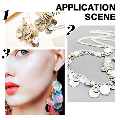 400 шт. плоские круглые подвески в форме ракушки&nbsp;BSHE-GO0001-02