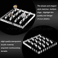 Подставка-органайзер для колец из акрила с 16 слотом ODIS-WH0009-32