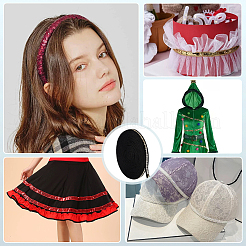 10 ярд черной нейлоновой ленты&nbsp;SRIB-WH0012-09A