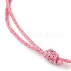 Регулируемые браслеты из вощеного хлопка с плетеными бусинами&nbsp;BJEW-JB11559