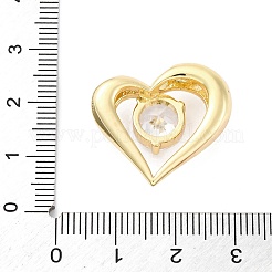 Латунные микропаве прозрачные подвески с фианитом&nbsp;KK-S510-24G