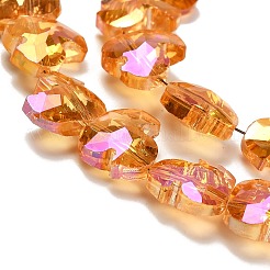 Стеклянные бусины с гальваническим покрытием &nbsp;EGLA-P066-03A-FR02