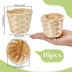 16 шт. мини-бамбуковая корзина&nbsp;AJEW-PH0007-61A