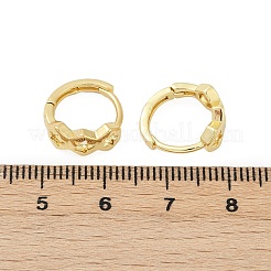 Полые серьги-кольца в форме звезды из латуни&nbsp;EJEW-L299-01G